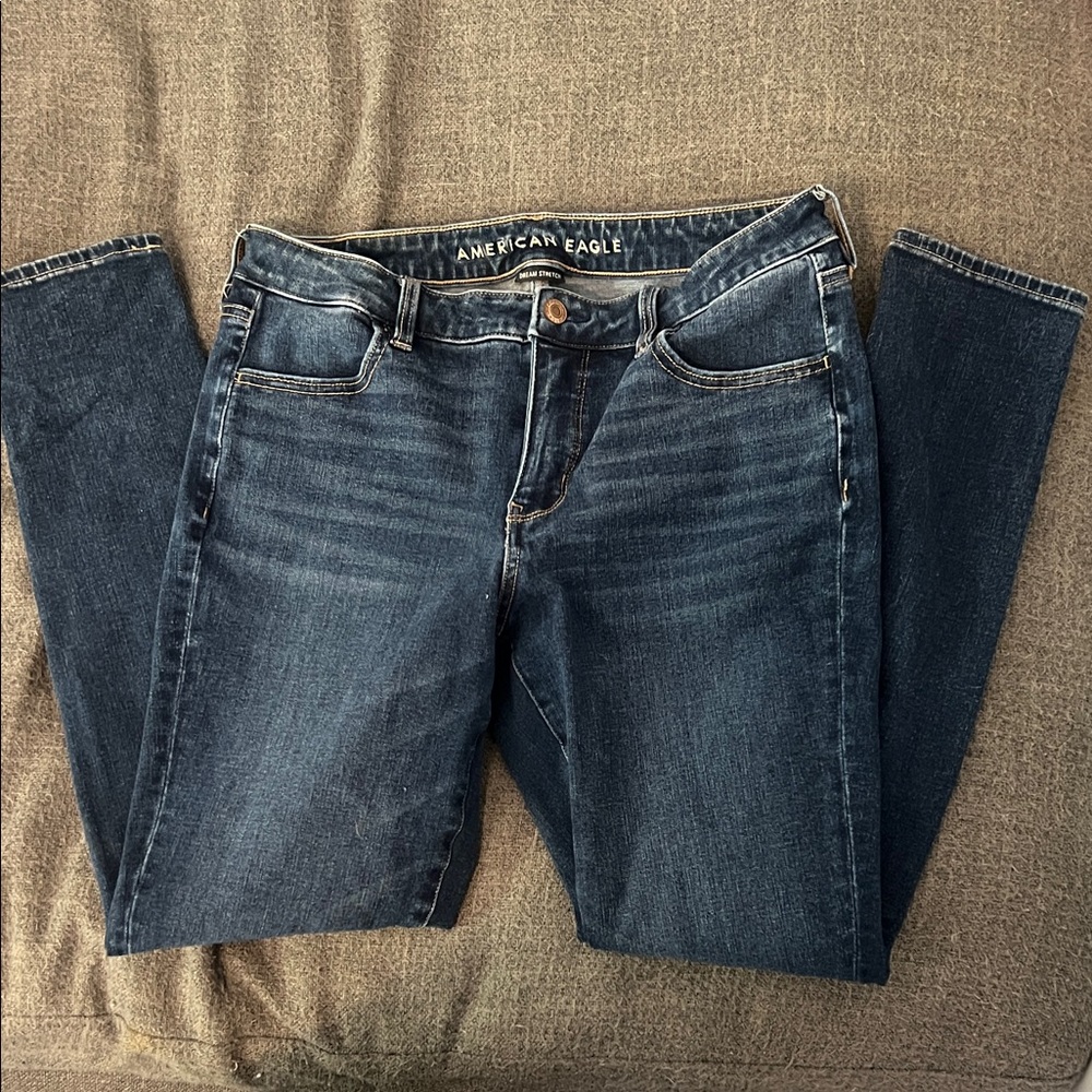 American Eagle Outfitters Women's Dark Blue Skinny Jeans